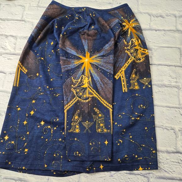 NWOT Collections Etc Top Nativity Stars Navy Long Sleeve Sequins Christmas XL - Picture 15 of 16